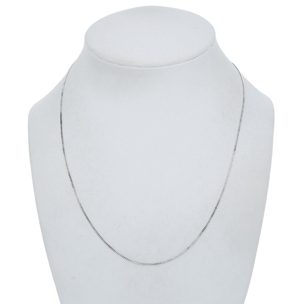 Vintage Italian Sterling Silver 925 Cuban Link Chain Necklace 17.5"